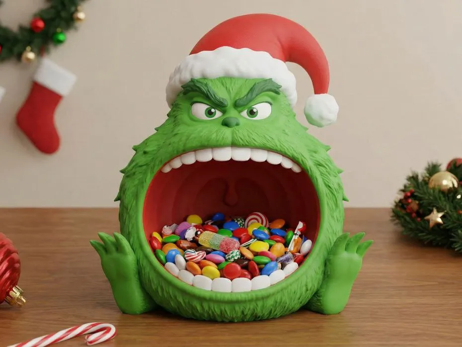 Grinch-Süßigkeitenschale als 3D-Druck-Inspiration