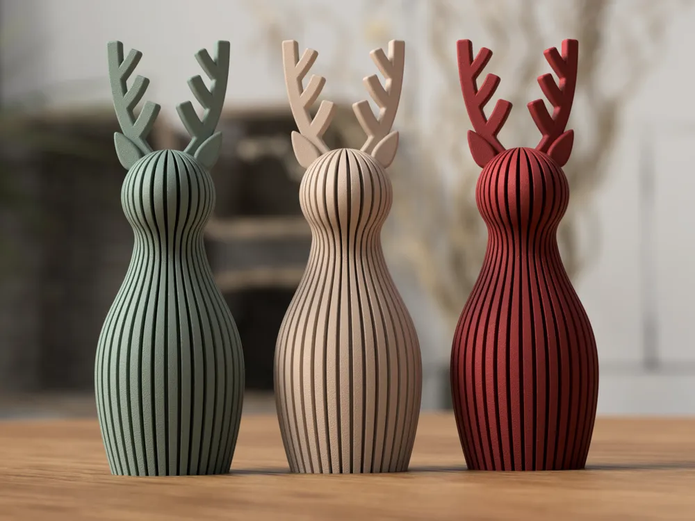 Modernes Weihnachts-Rentier als 3D-Druck-Inspiration
